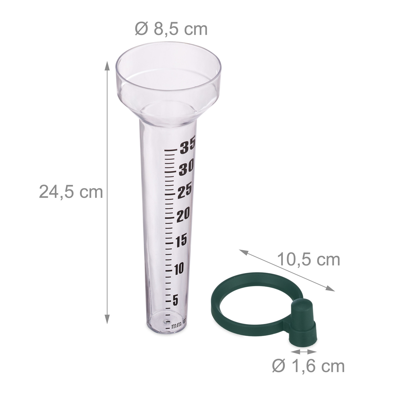 Regenmeter, set van 3