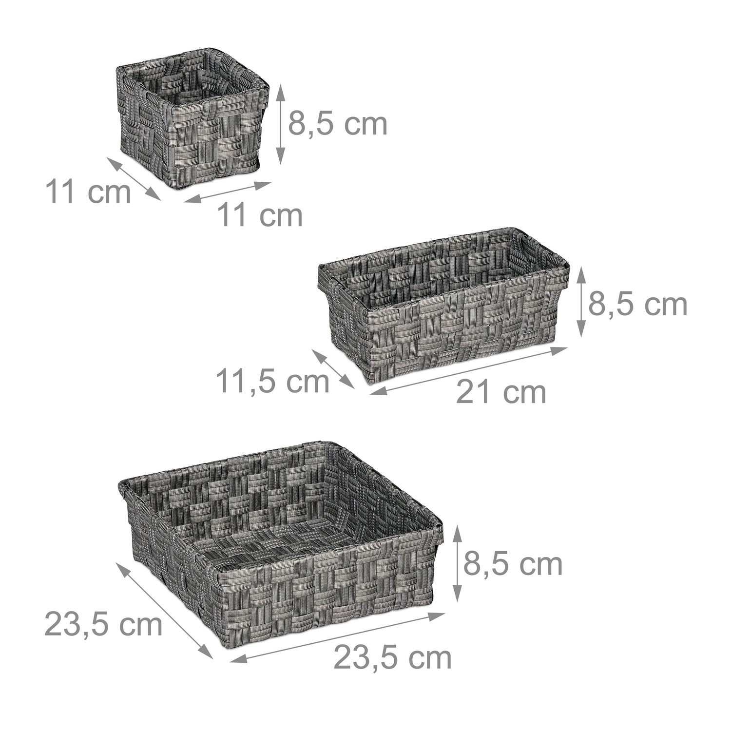 Opbergmandset van 4