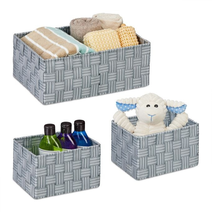 Ensemble de 3 paniers de rangement