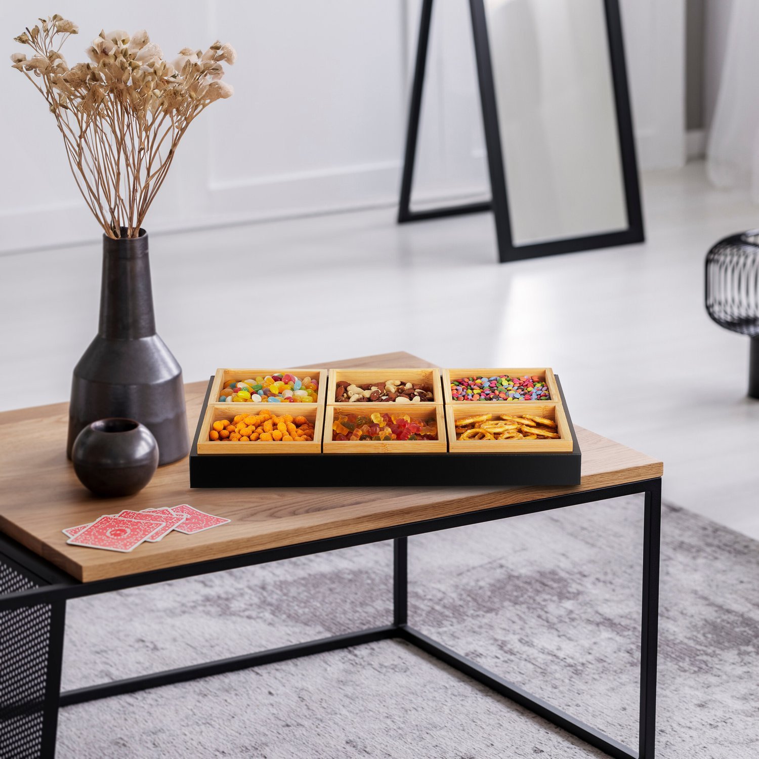 Snackschale mit Serviertablett
