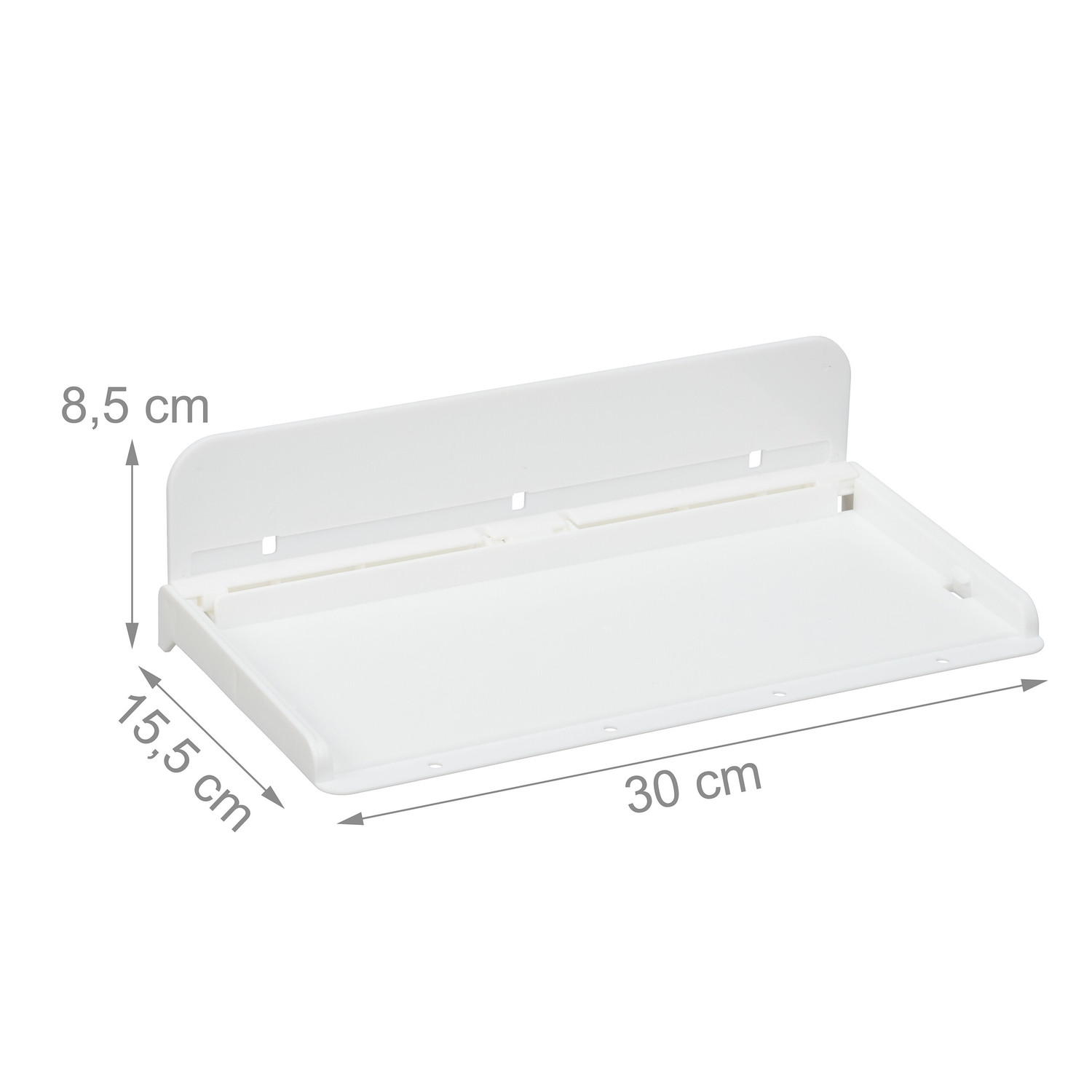 Plastic bed shelf