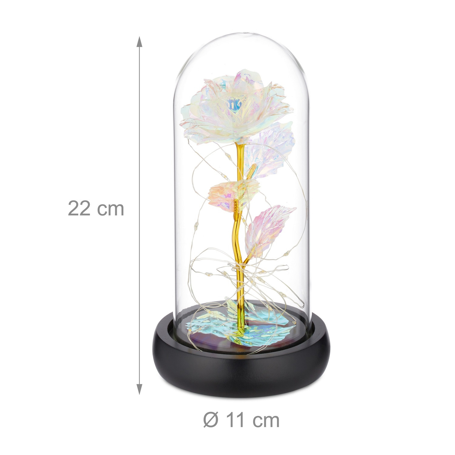 Rosa eterna in un bicchiere
