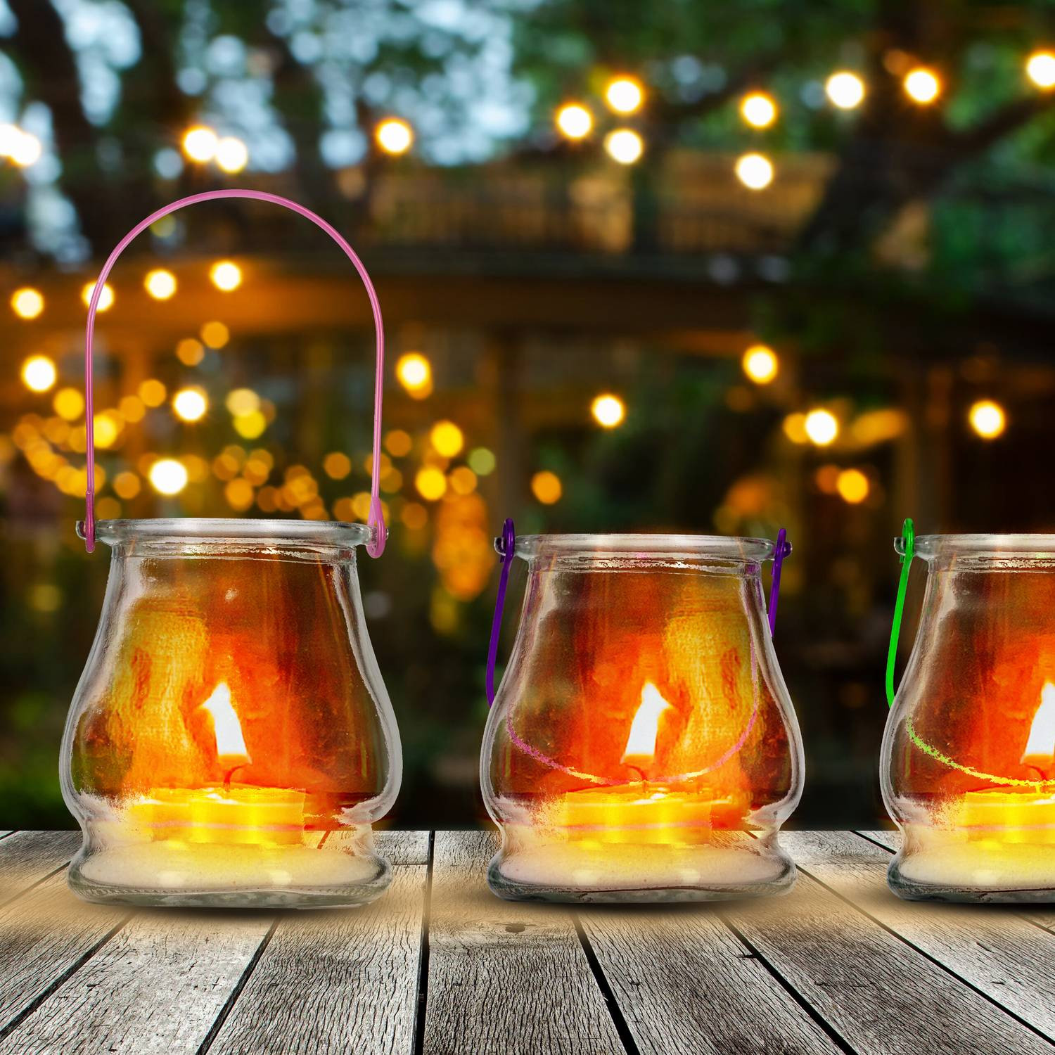 Transparentes Windlicht 12er Set