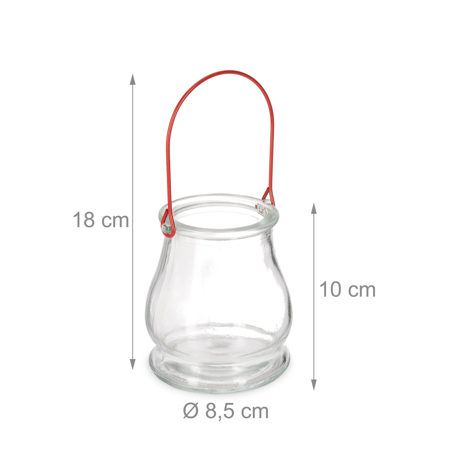 Transparentes Windlicht 12er Set