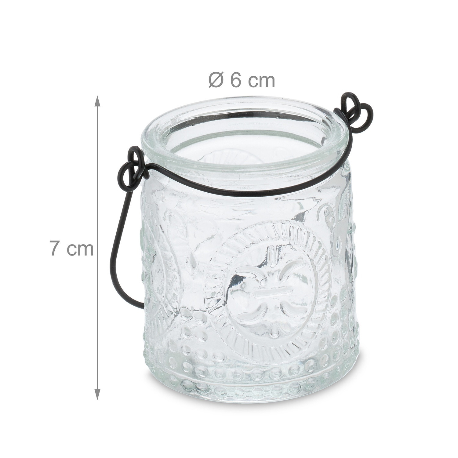Transparentes Windlicht 12er Set