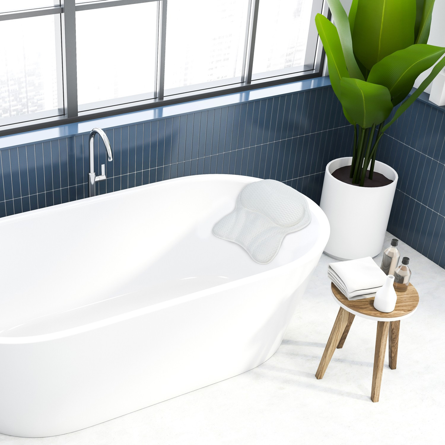 Coussin de bain blanc