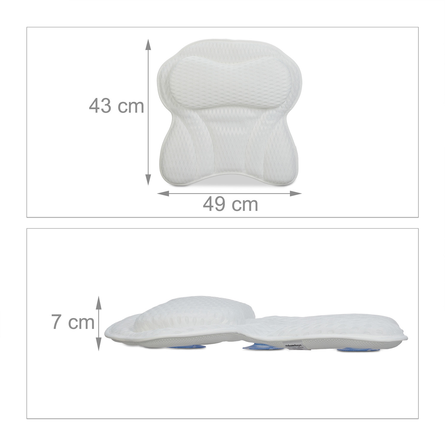 White bath pillow