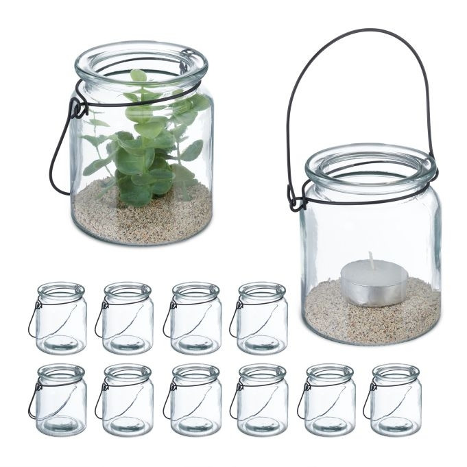 Windlichtglas 12er Set
