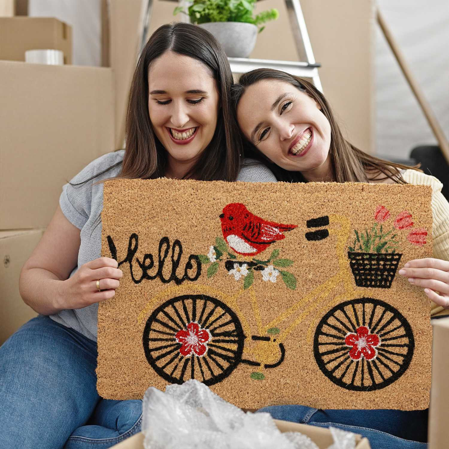 Felpudo de coco para bicicleta