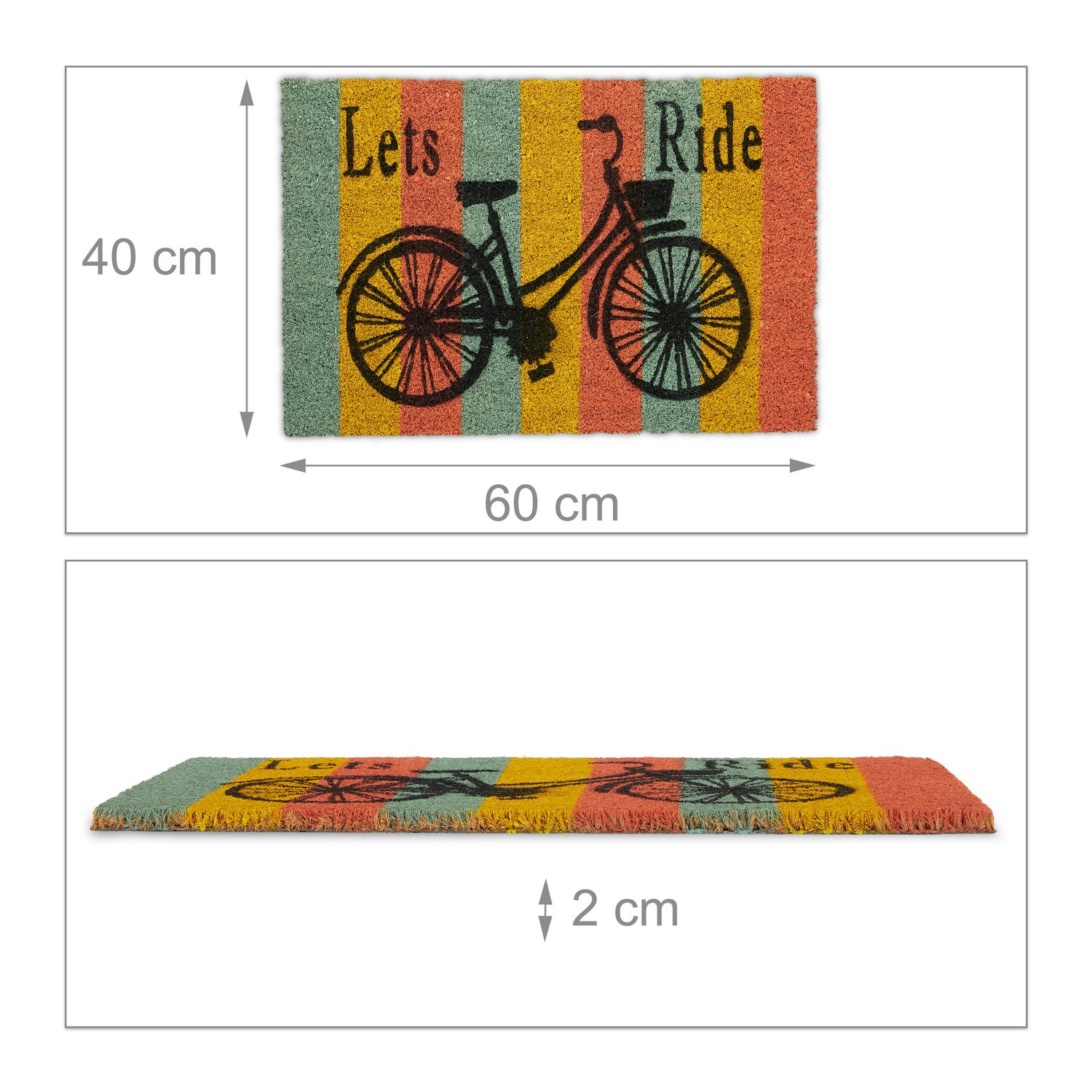 Capacho de coco bicicleta