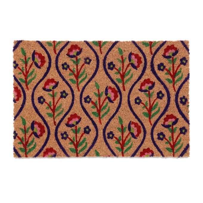 Capacho de coco com flores