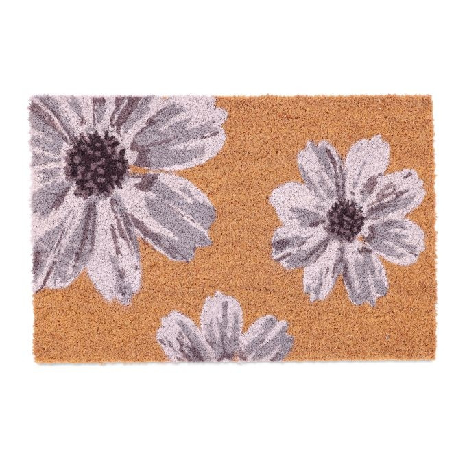 Capacho com coco e flores