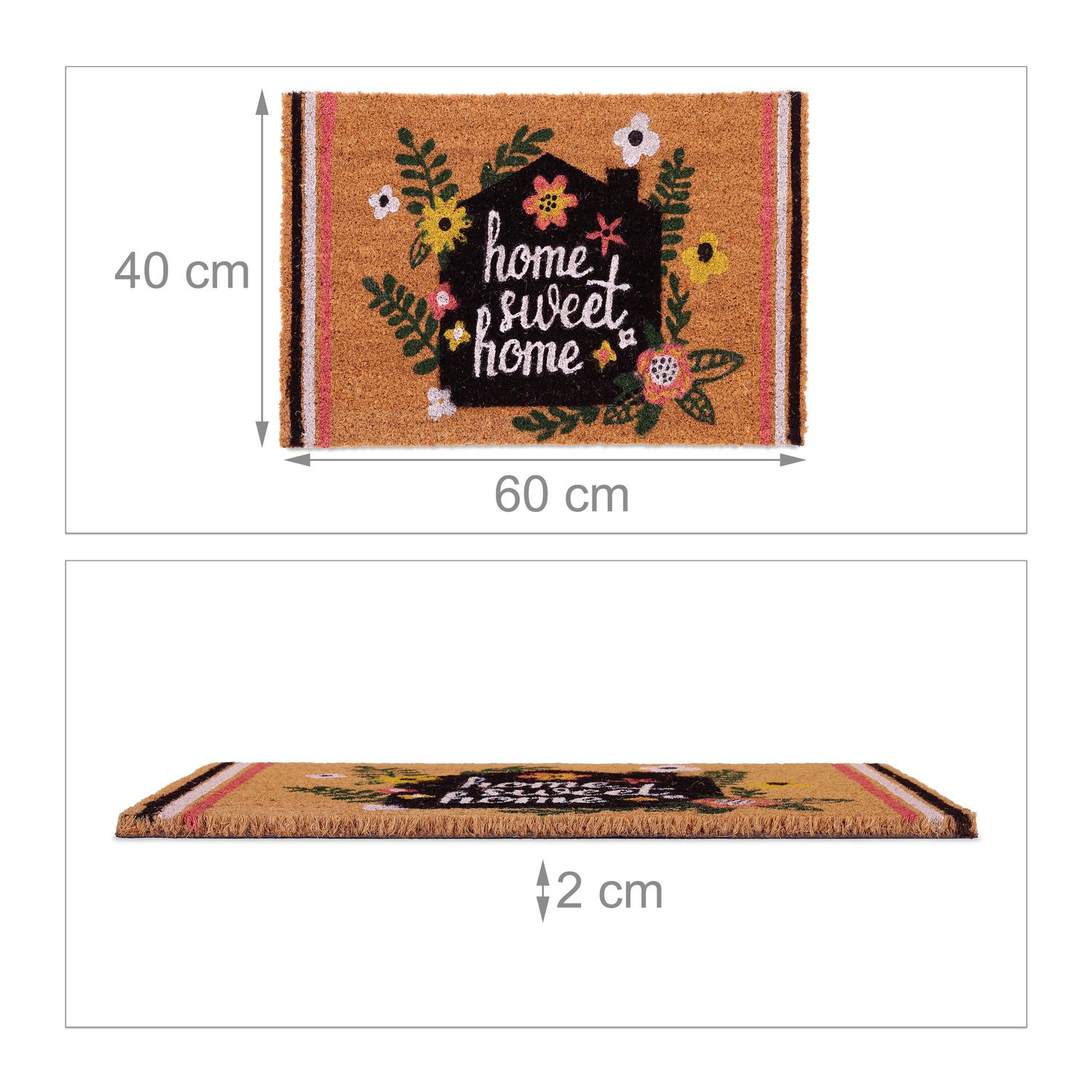 Felpudo en coco Hogar dulce hogar