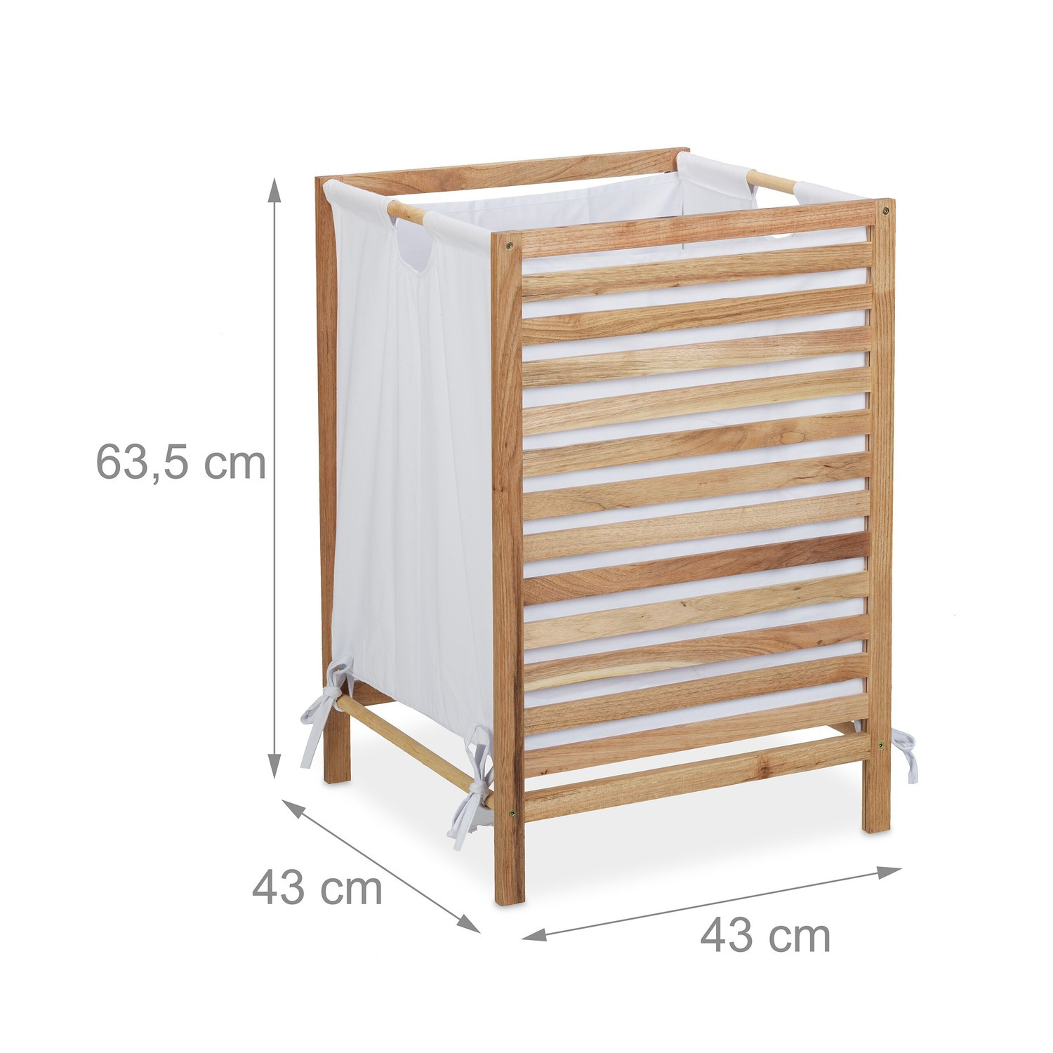 Panier à linge en noyer