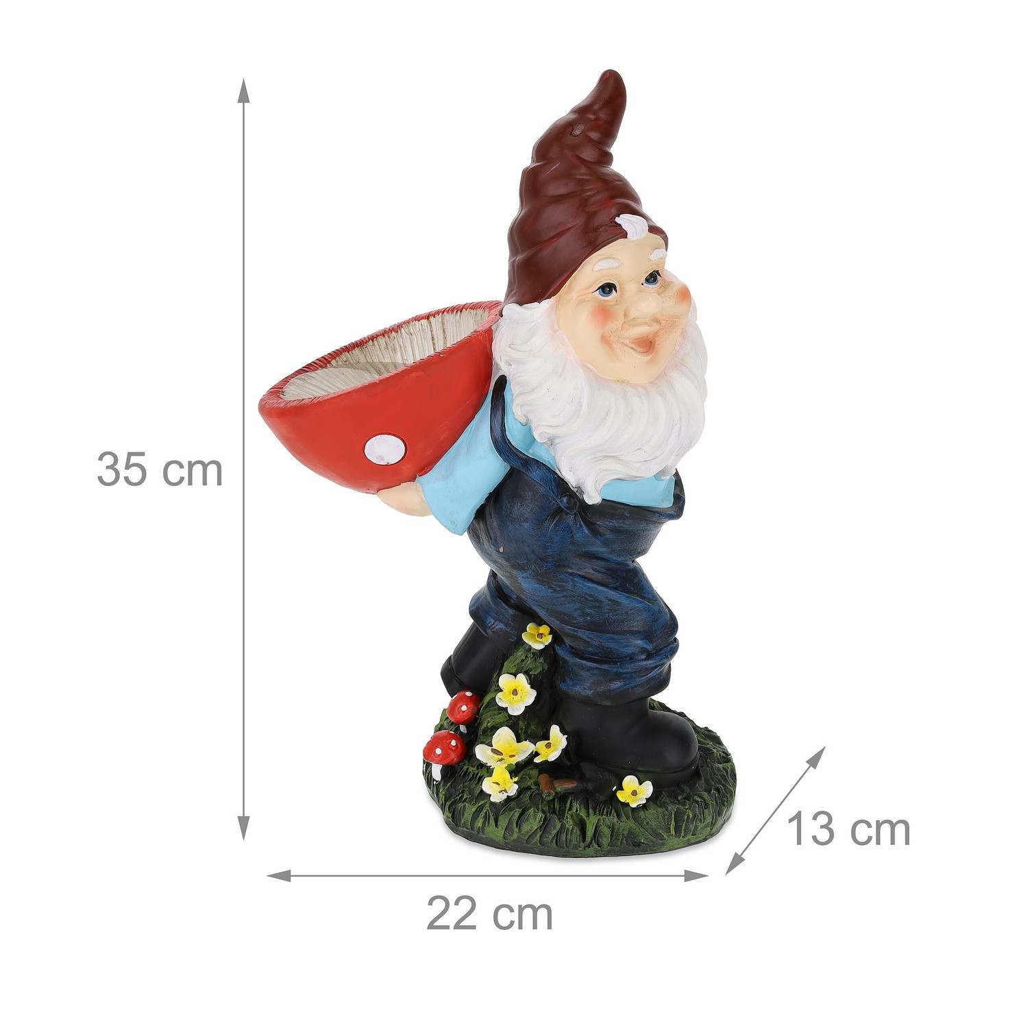 Tuinkabouter met vogelbad