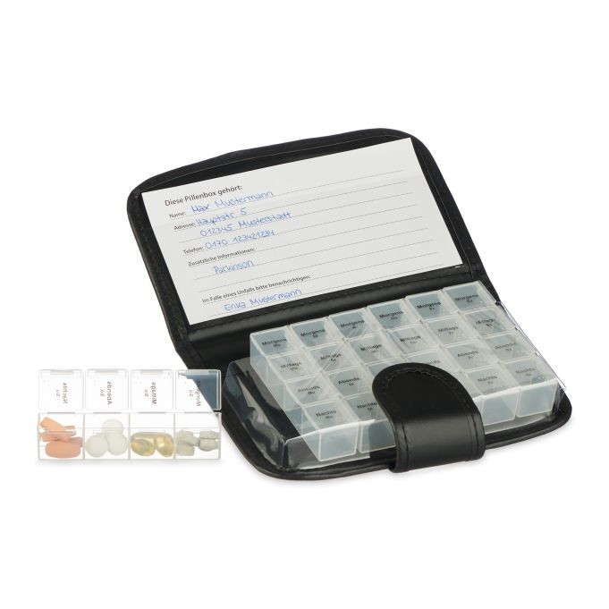 Boîte mobile pour tablettes 7 jours 4 compartiments