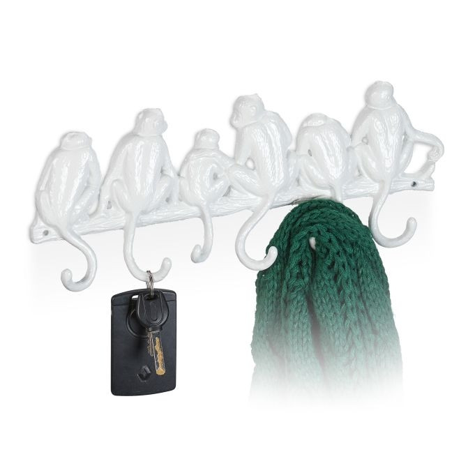 White coat hanger in monkey design