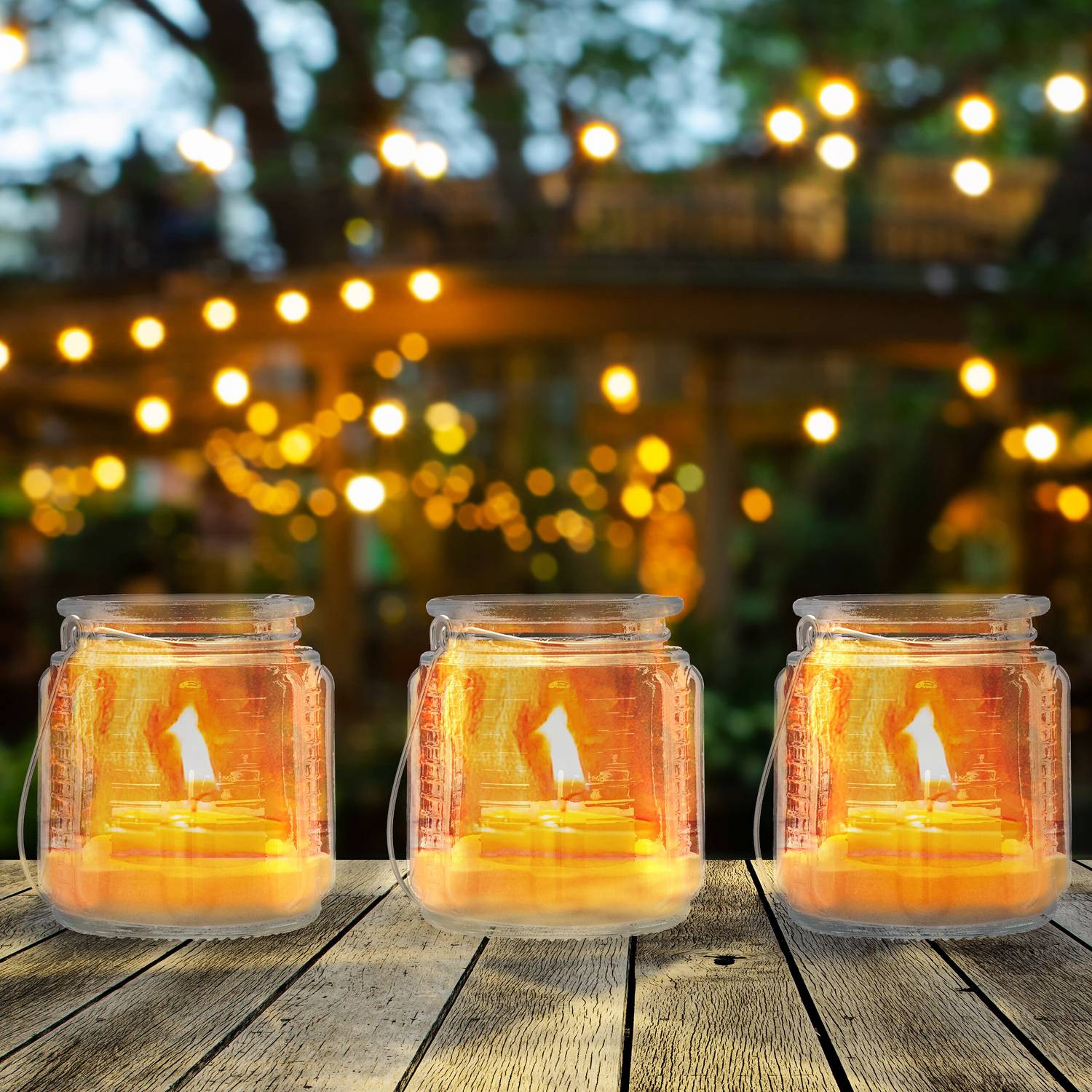 Transparentes Windlicht 12er Set