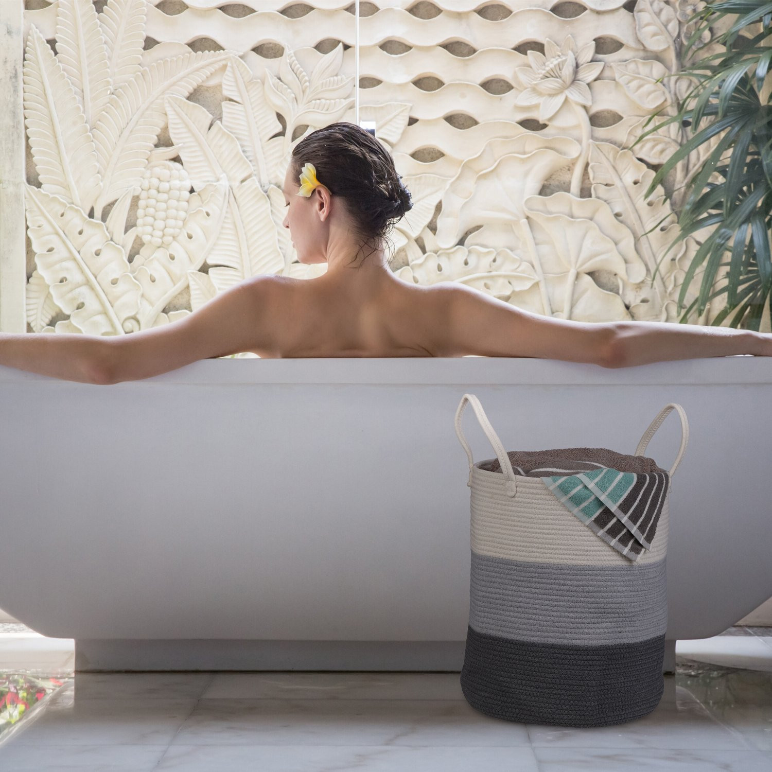 Panier de rangement en coton