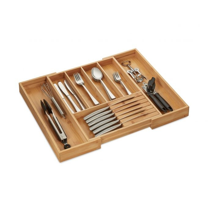 Range-couverts extensible en bambou