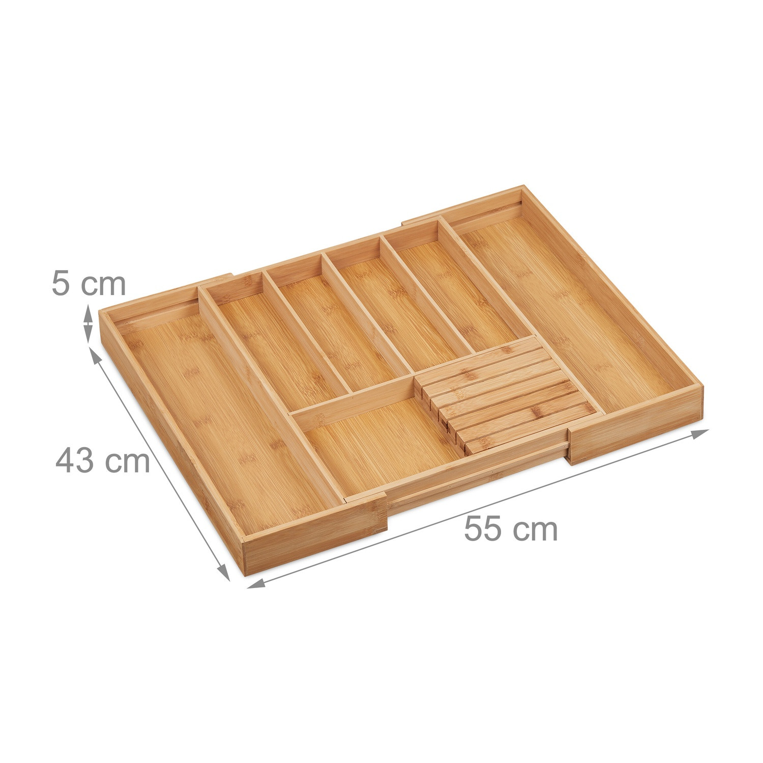 Range-couverts extensible en bambou