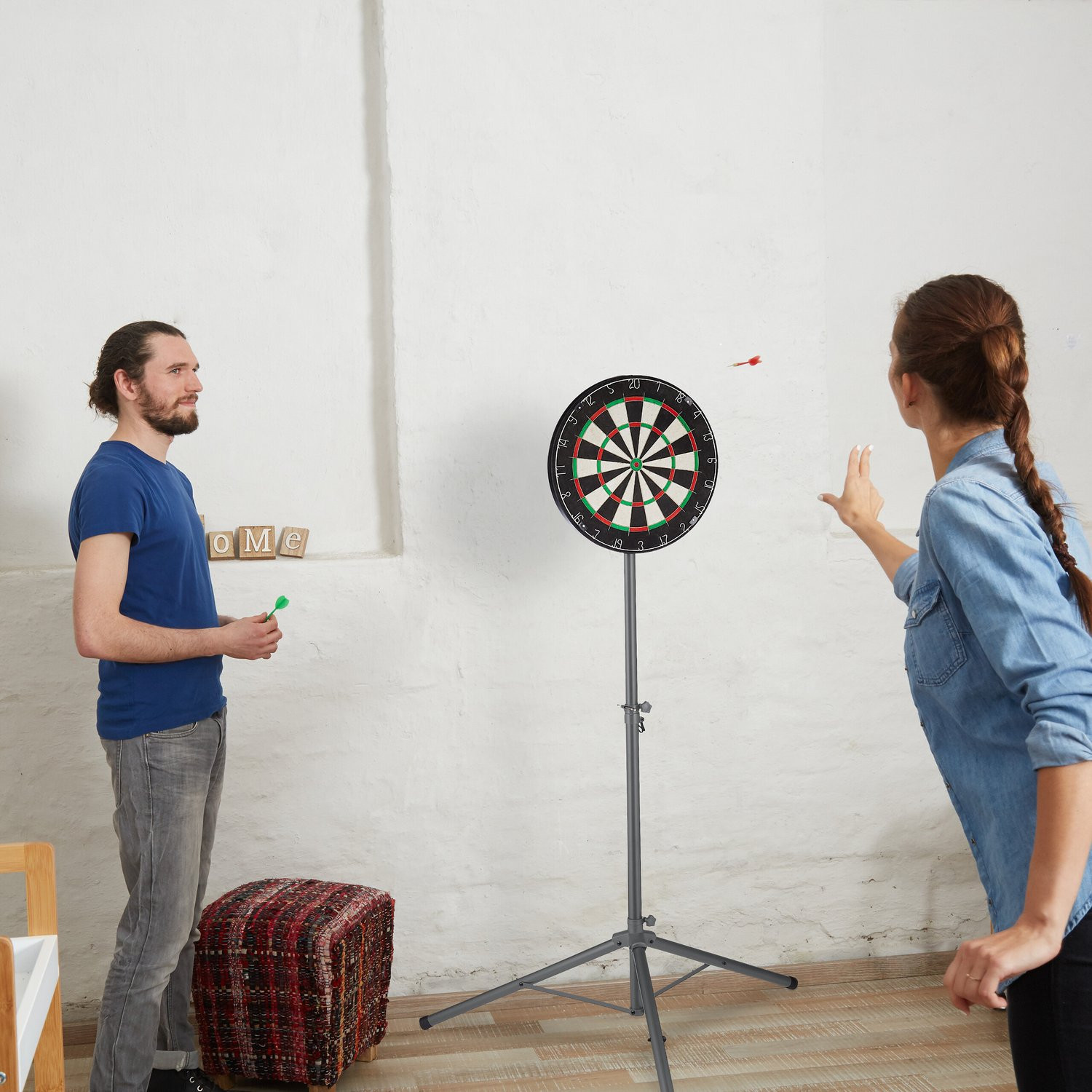 Dartständer in Grau