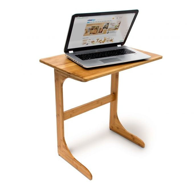 Mesa lateral de bambu para laptop