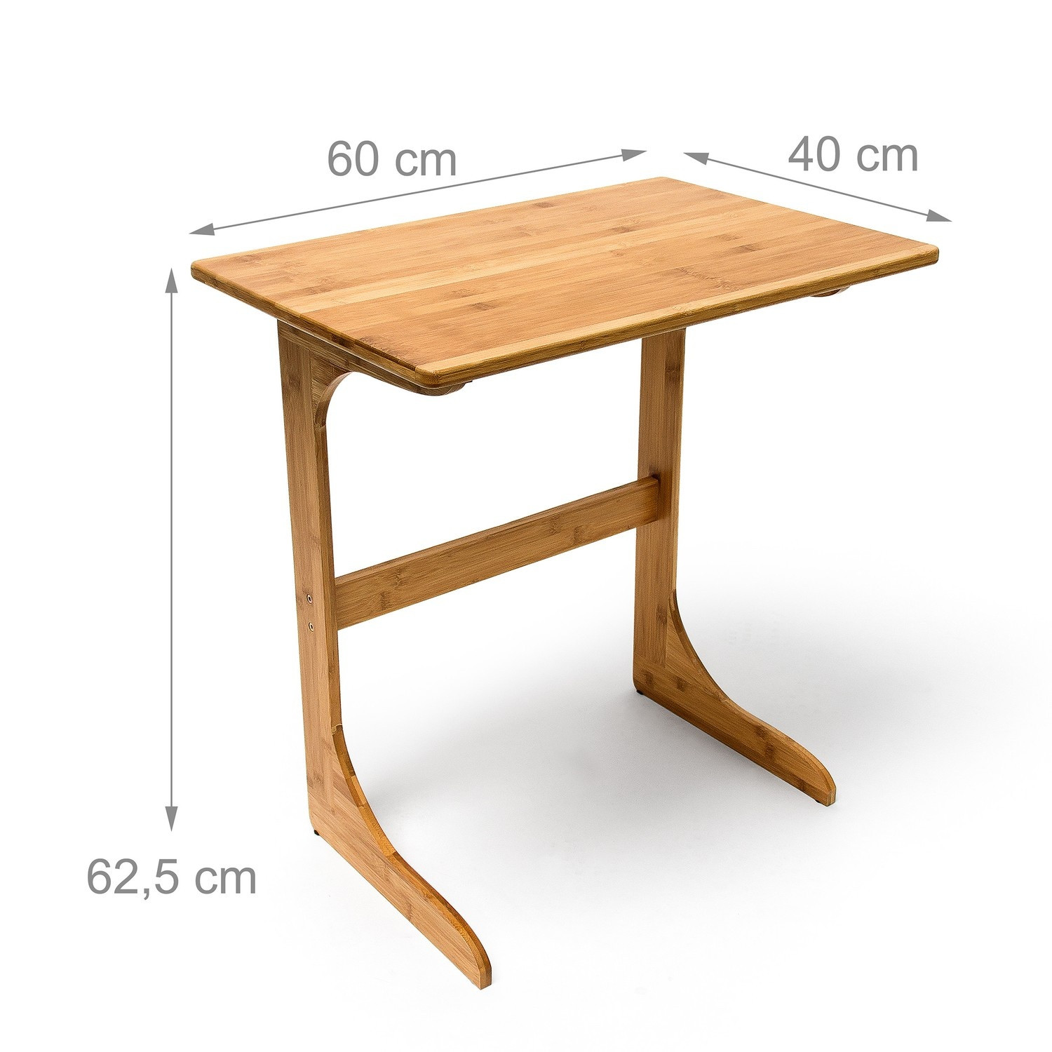 Mesa lateral de bambu para laptop