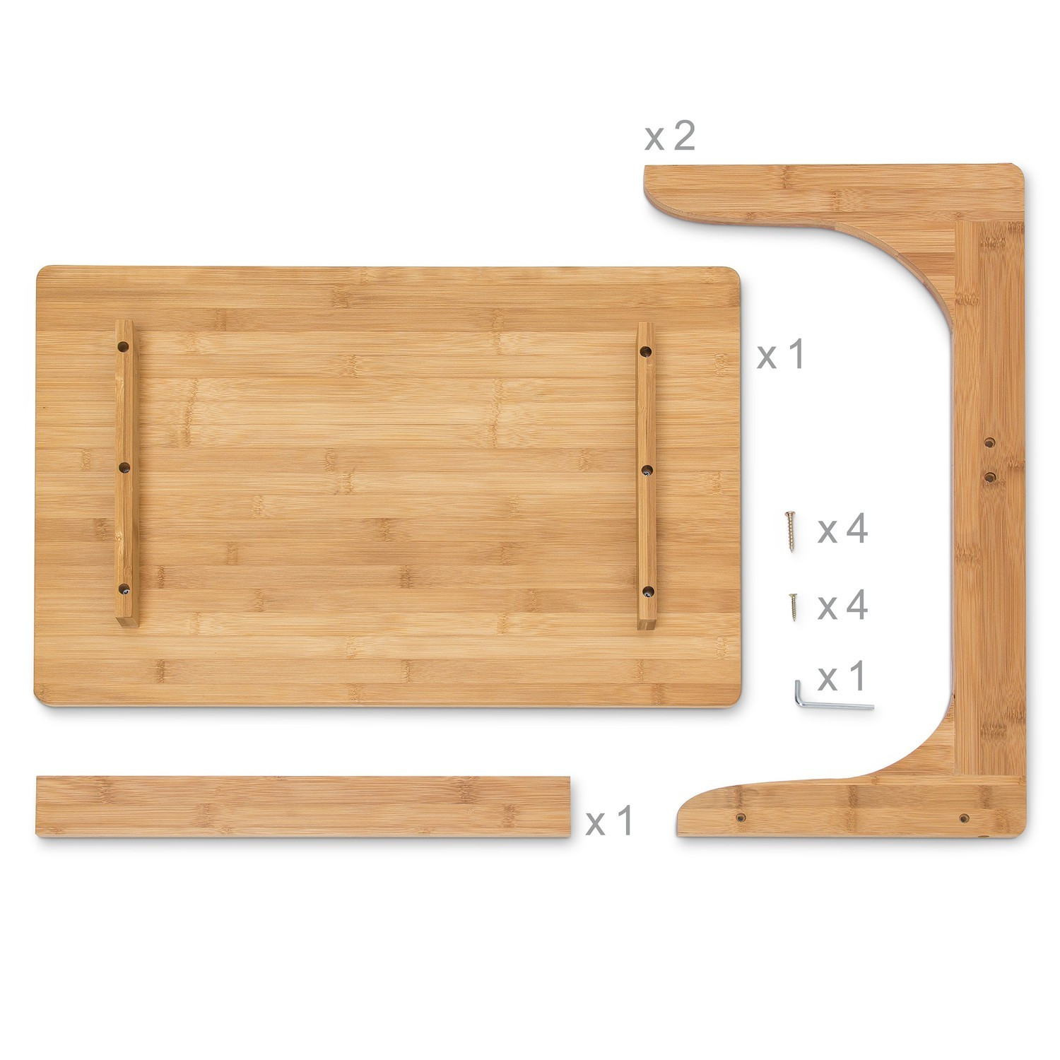 Mesa lateral de bambu para laptop