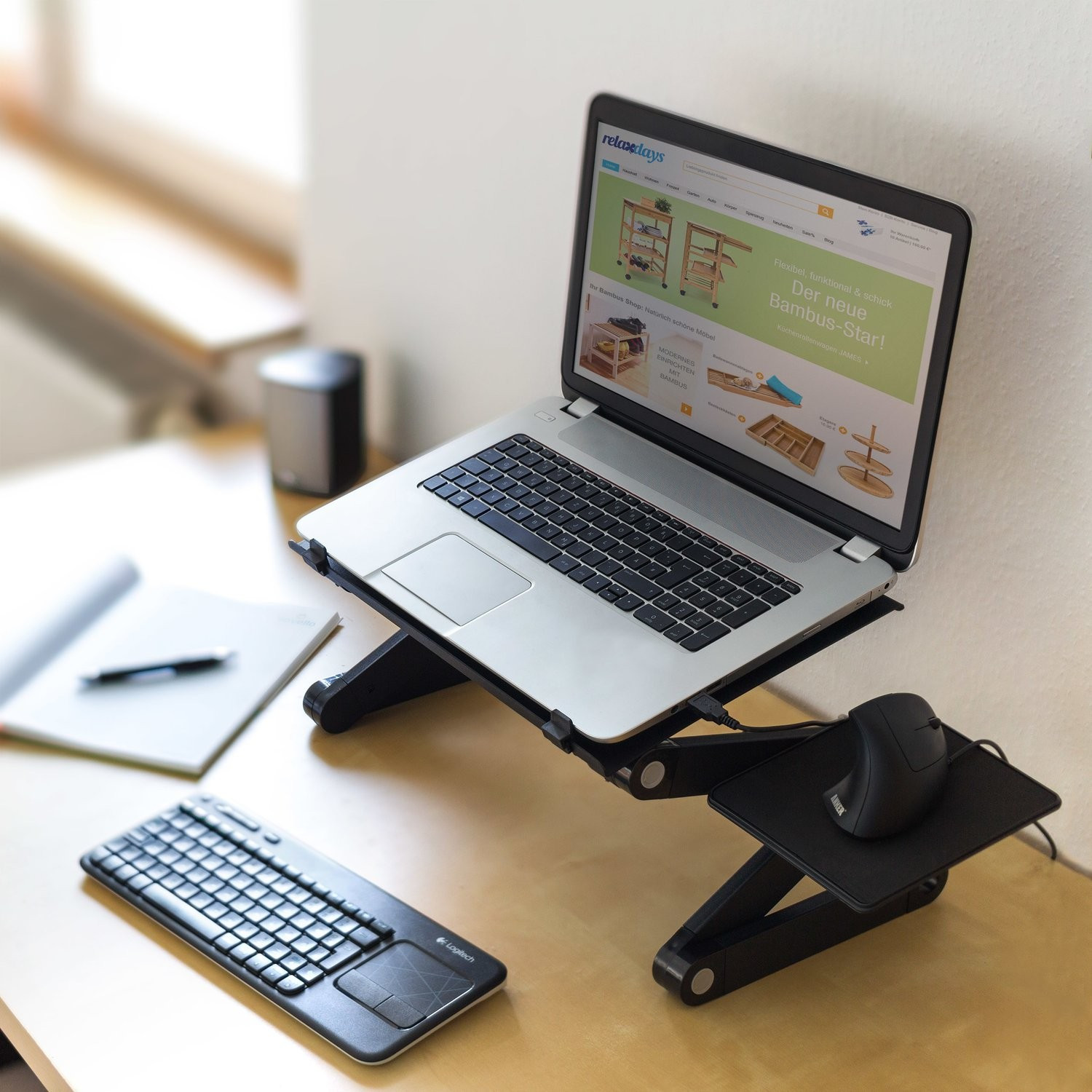 Laptopständer mit einstellbarem Lüfter