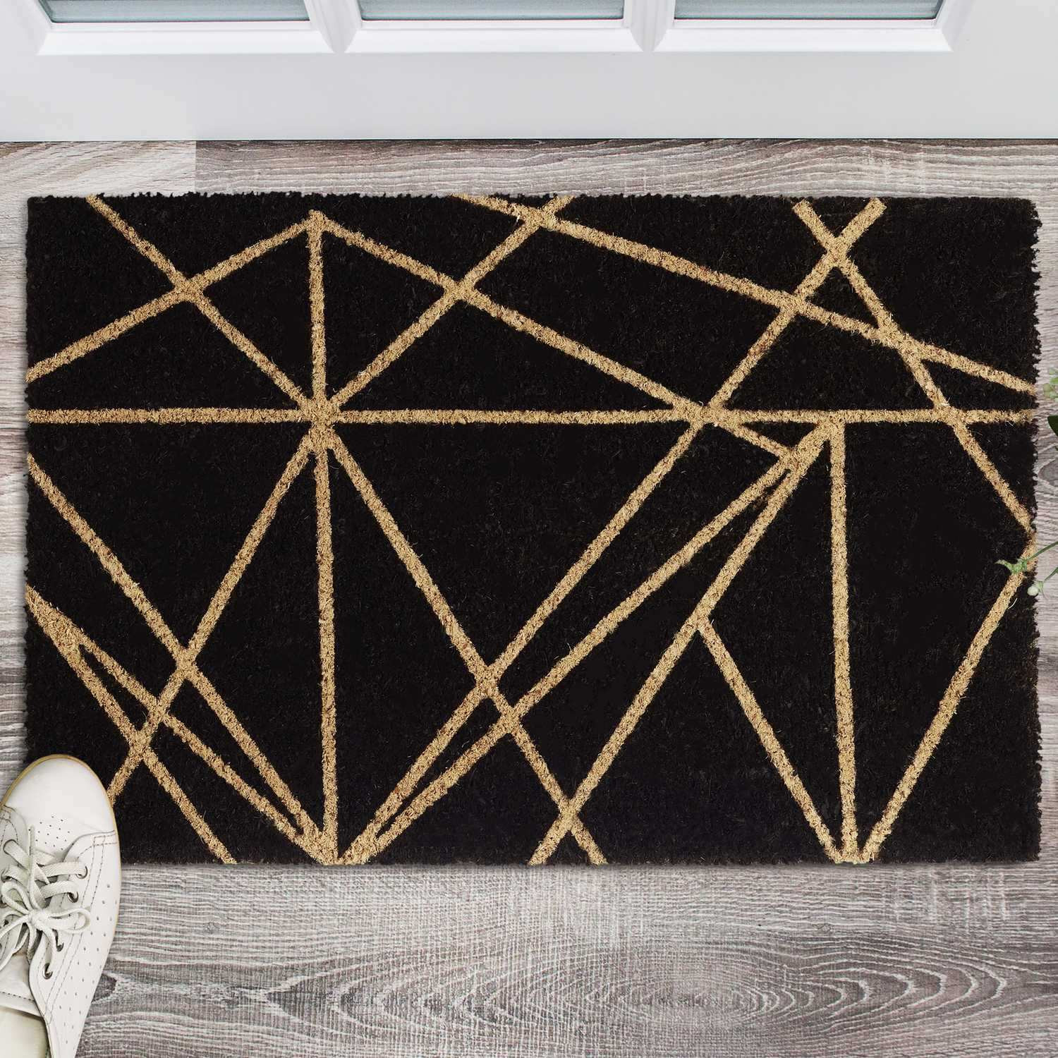 Door mat coconut fiber patterned