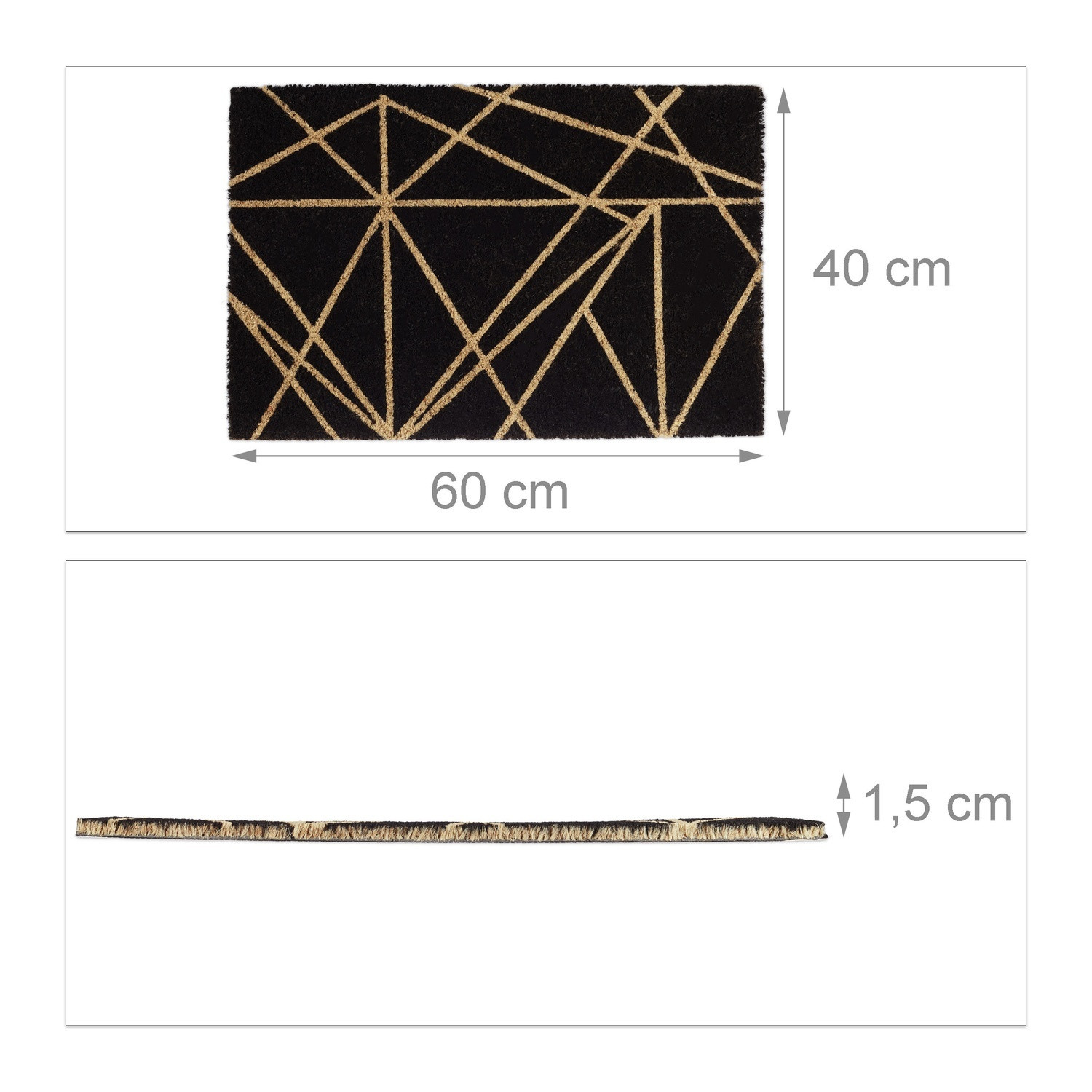 Door mat coconut fiber patterned
