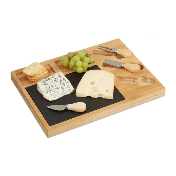 Käsebrett-Set mit 3 Käsemessern