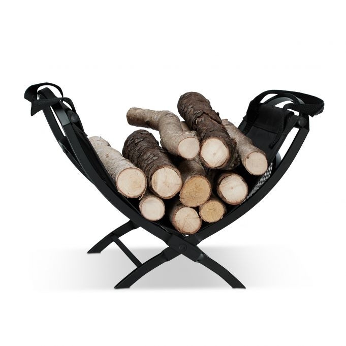 Cesta para leña con asa