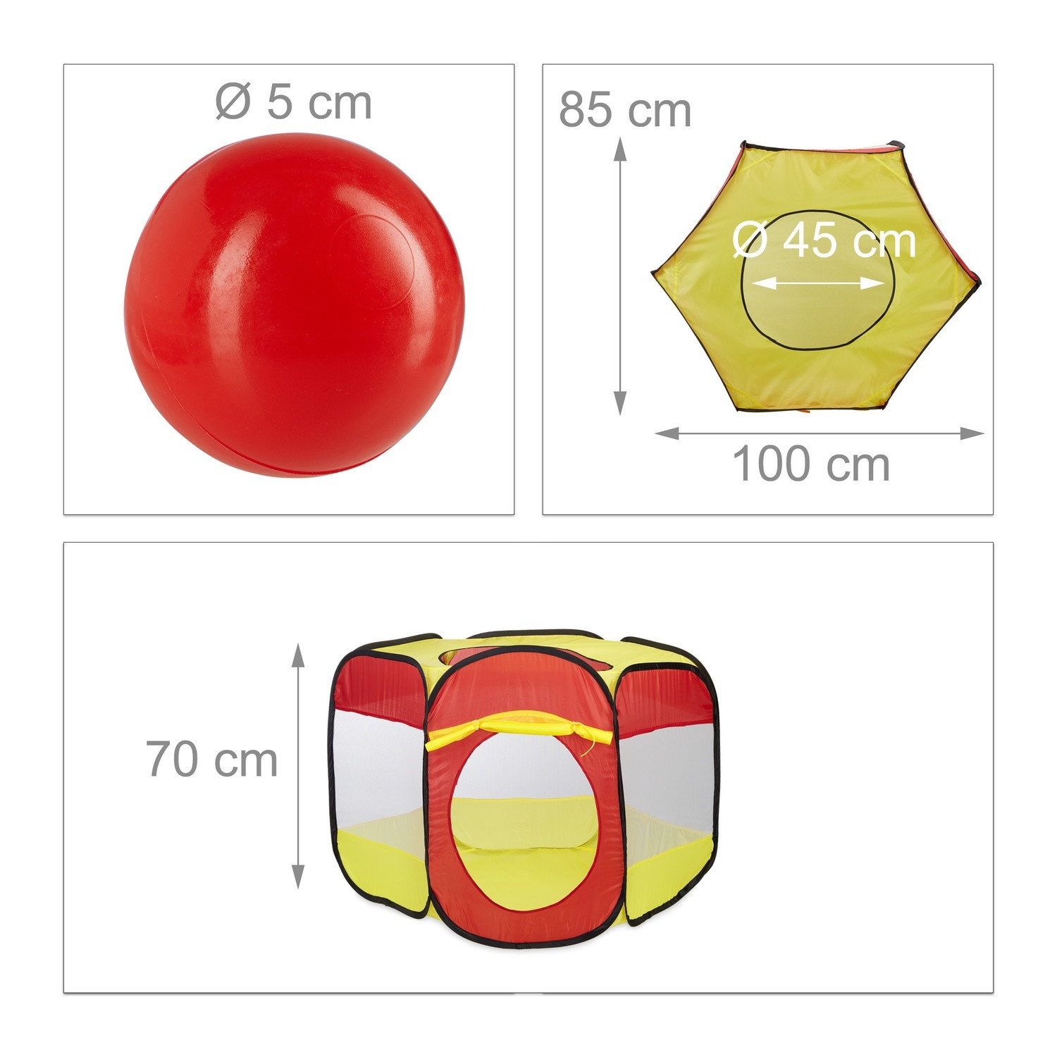 Banho de bola com 100 bolinhas