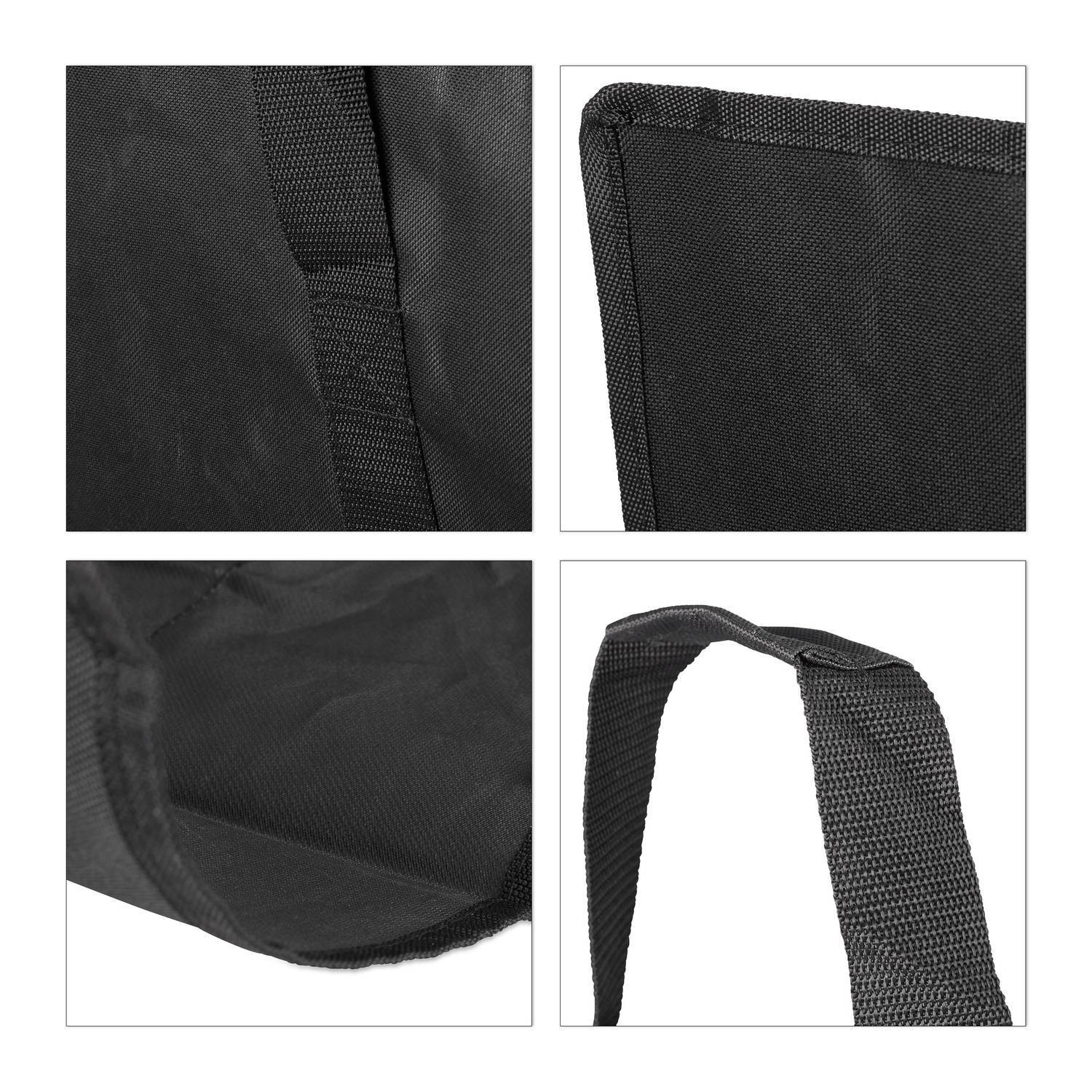 Open firewood bag with handle