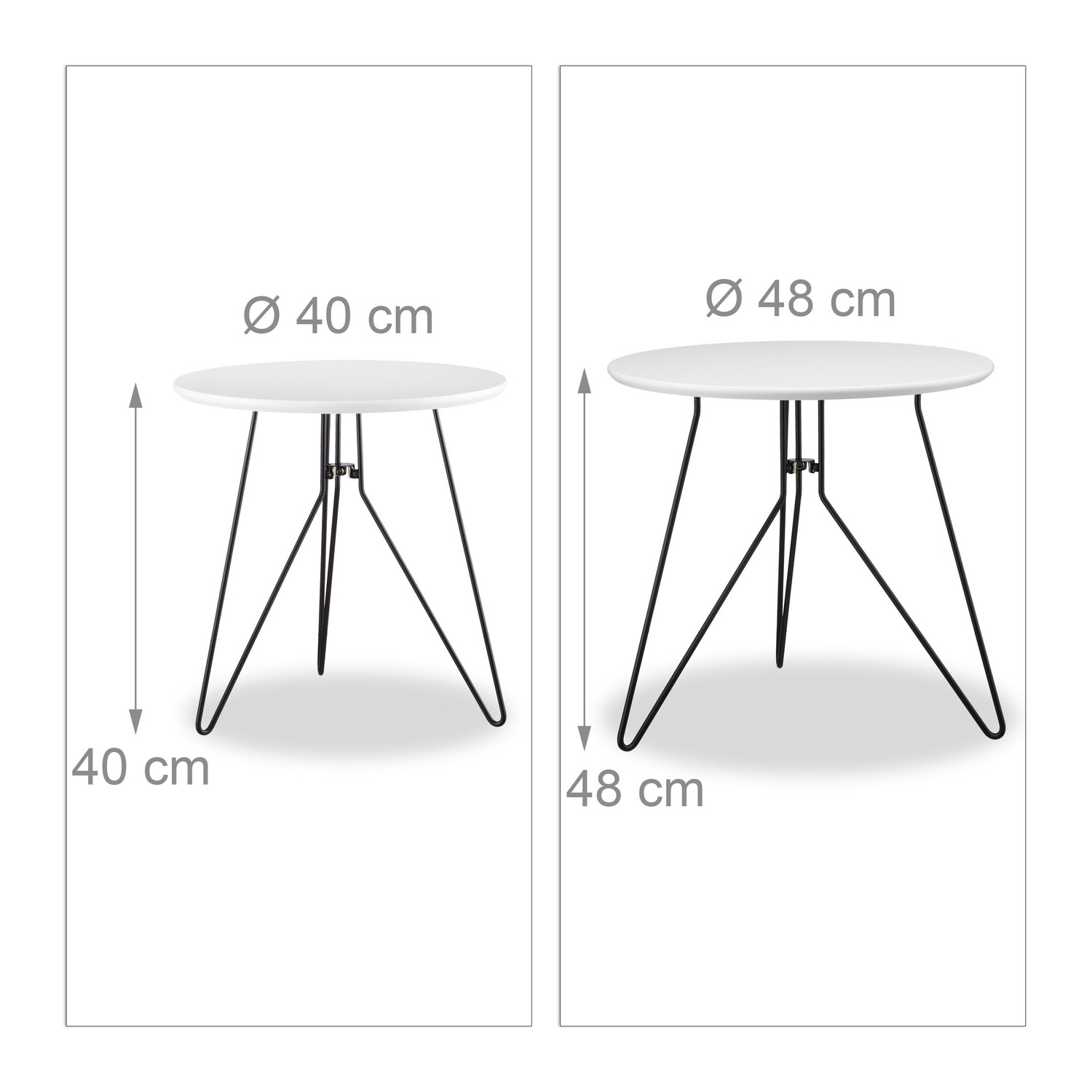 Table d'appoint, 2 pièces, blanche