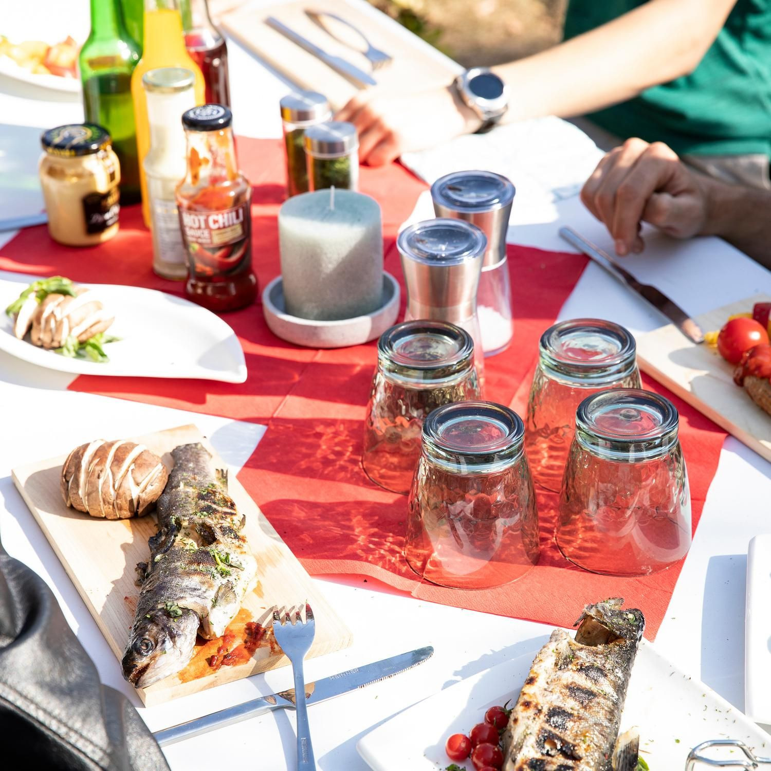 Bierbank wit Set van 2