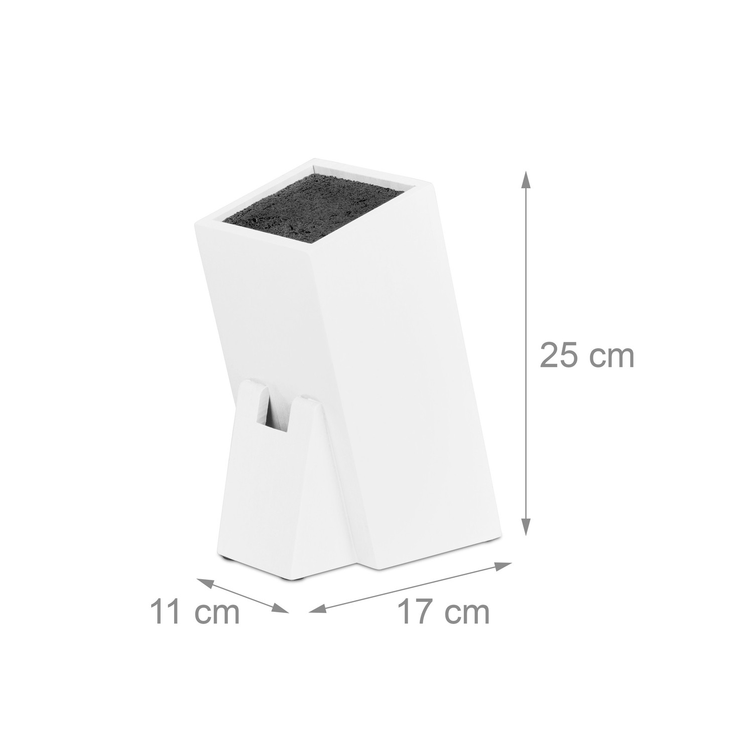 Bloco de facas branco com palha