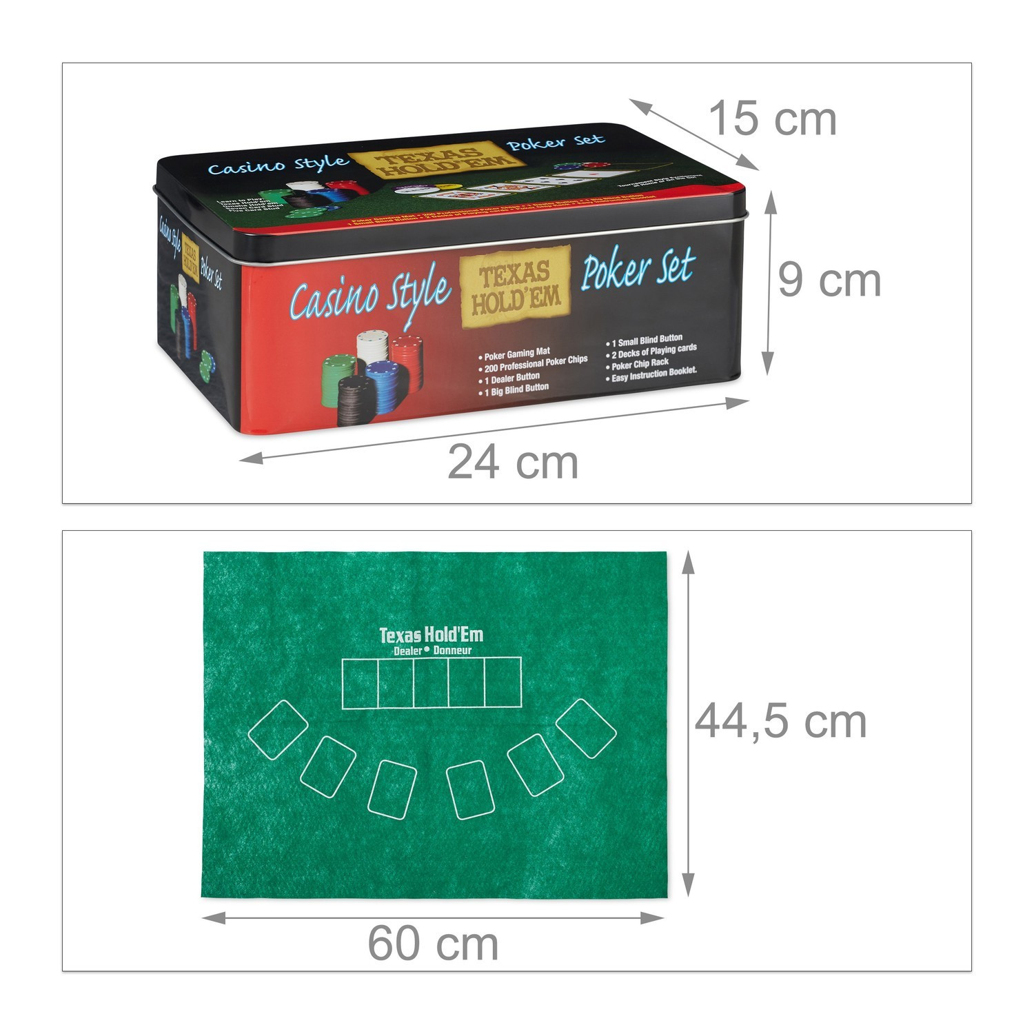 Juego de póquer grande