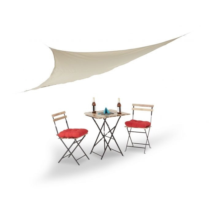 Vela solar triangular beige