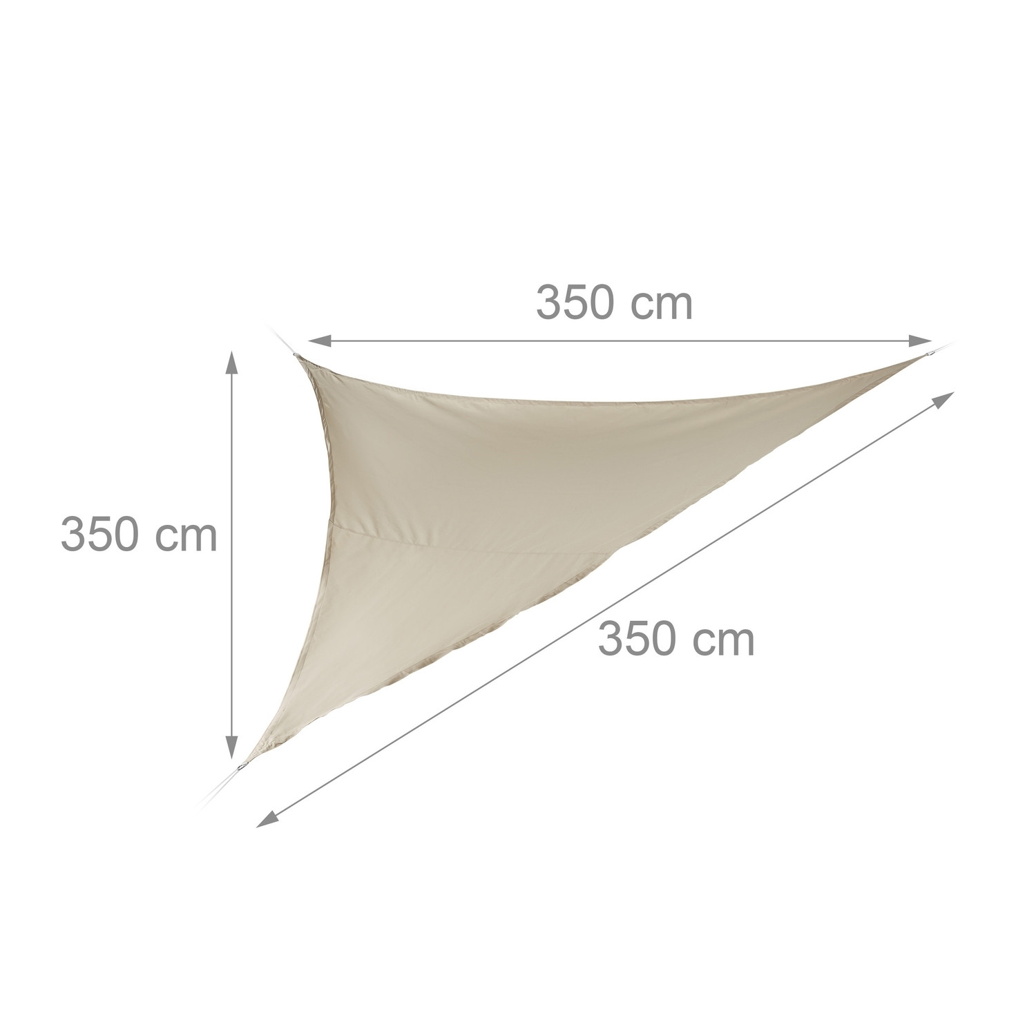 Vela solar triangular beige