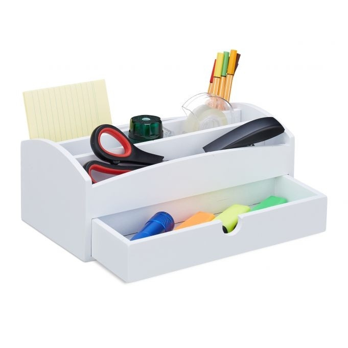 Bureau-organizer Bamboe Wit