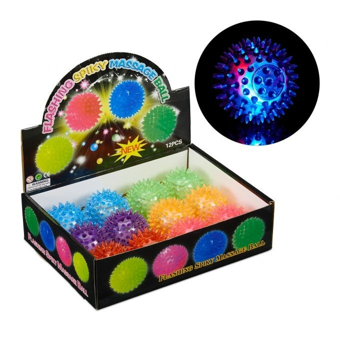 12 bolas de borracha com luzes LED