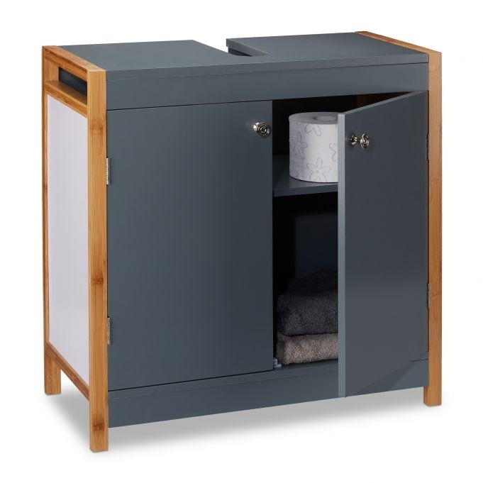 Wastafelkast met bamboe frame