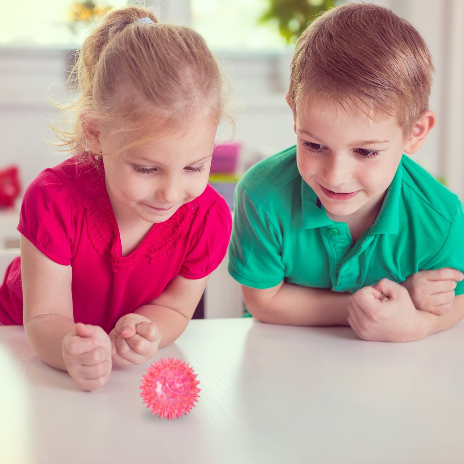 12 bolas de borracha com luzes LED