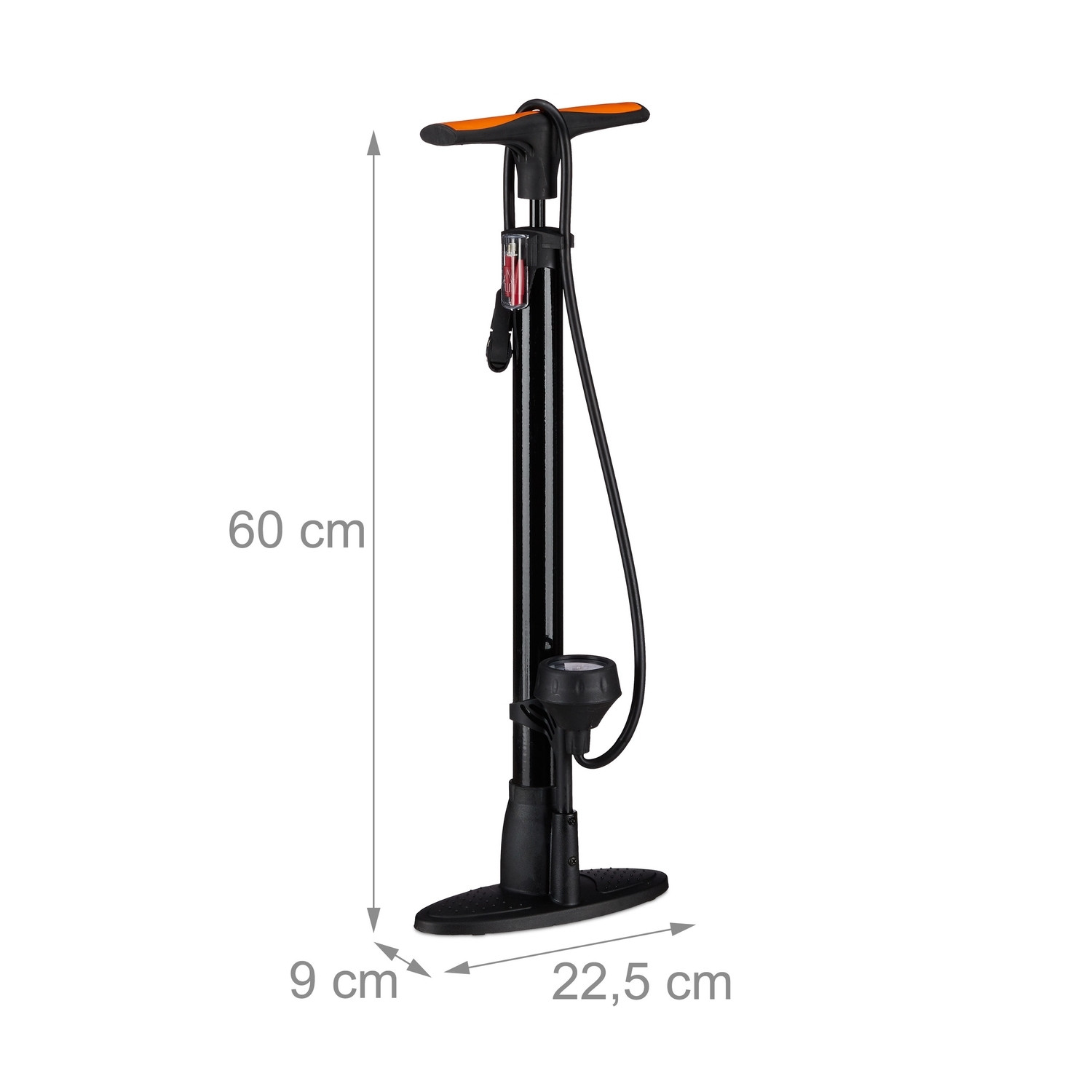 Pompa per bicicletta con manometro