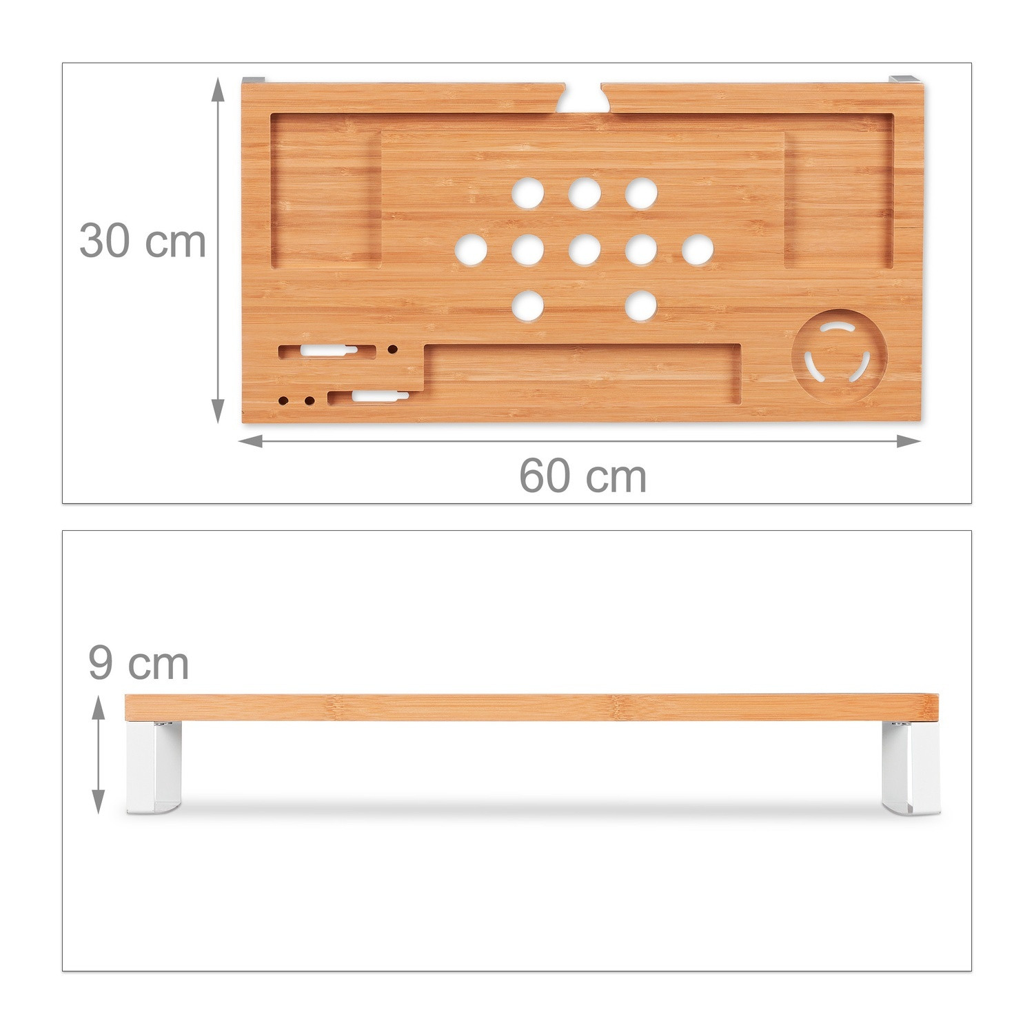 Monitor stand with table divider
