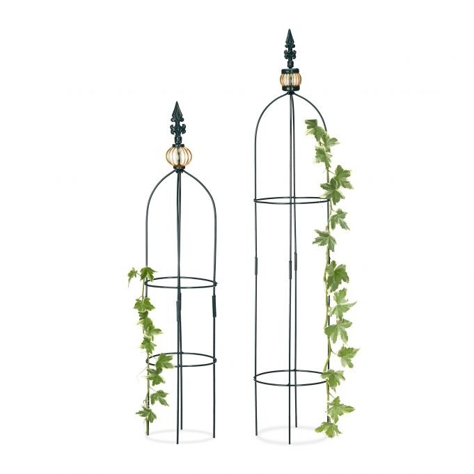 Trellis obelisk set van twee