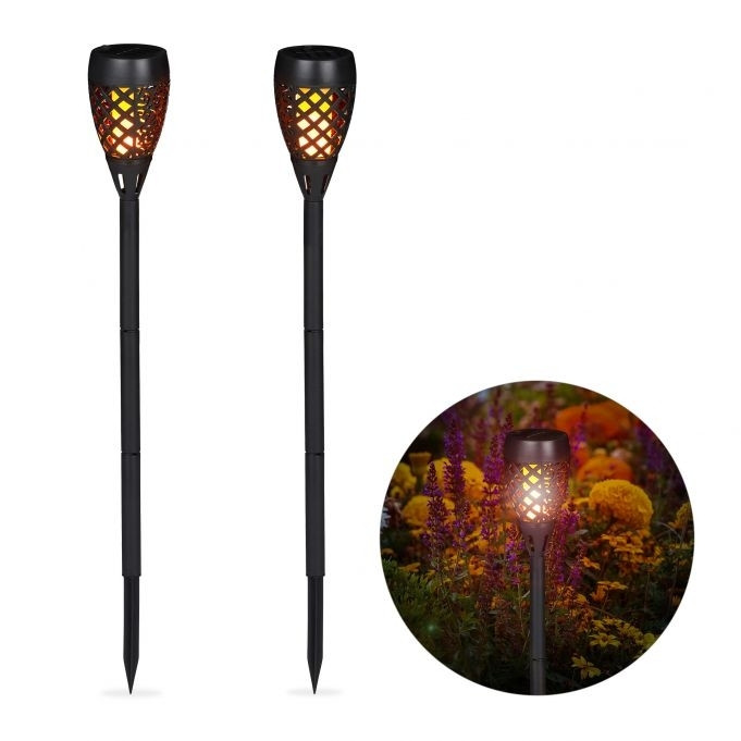 Gartenfackel Solar 2er Set